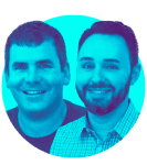 John Hefter und Brandon Hendrix, Gastgeber der Thrasio Podcast-Serie Private Label Live.
